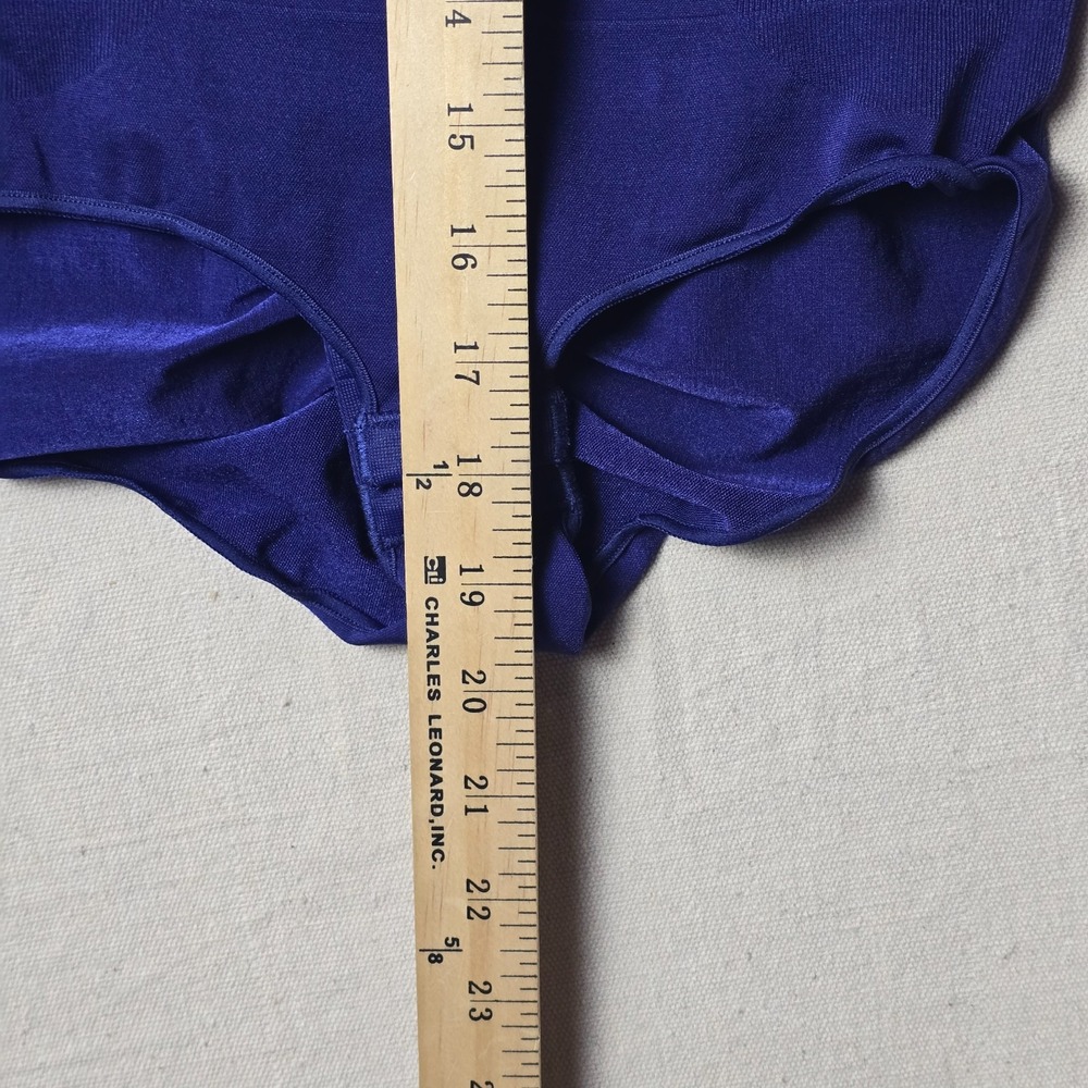 Pinsy Sculpt® Tee Shapewear Bodysuit Women's Size M Blue Seamless Short Sleeve - Picture 5 of 11